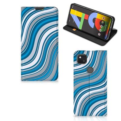 Google Pixel 4a | Hoesje met Magneet | Waves Blue