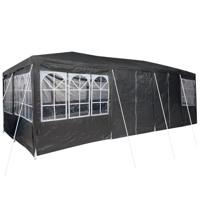 Feesttent met 12 zijwanden Antraciet 8x4 m PE - thumbnail