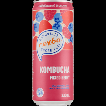 Nexba Kombucha Mixed Berry Blik 330 ML bij Jumbo