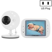 3 5-inch groter scherm Display draadloze digitale Monitoring Camera Baby carrière Monitor draadloos Baby Monitor Amerikaanse Plug SP851(Black White) - thumbnail