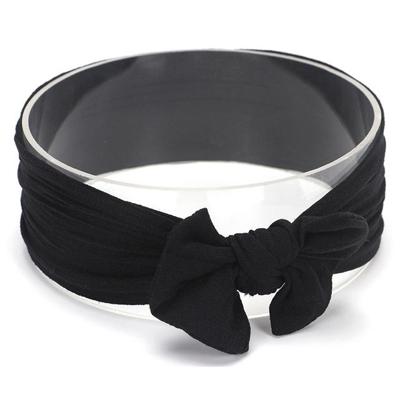 Schattig bowknot zuigeling baby meisje Hairband Headwear hoofdbanden (zwart # 1)
