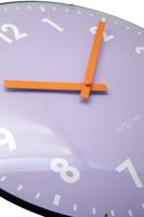 NeXtime NE-3542LA Glazen Wandklok Duomo 35 cm Lavendel/Rood - thumbnail