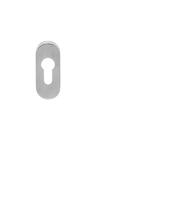 Cilinderrozet stuk rvs mat ovaal rozet - thumbnail