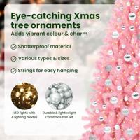 VidaXL Kerstboom met 300 led met standaard roze 180 cm pvc - thumbnail