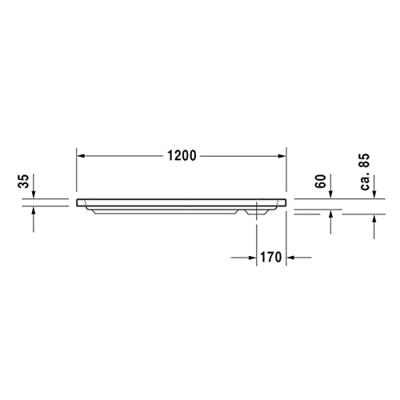 Duravit D-Code Douchebak rechthoek 120x70cm wit - thumbnail