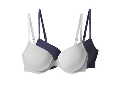 esmara Set van 2 dames BH&apos;s (Donkerblauw/grijs, 80B)