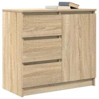 Dressoir met lade 71x35x65 cm spaanplaat sonoma eikenkleurig - thumbnail