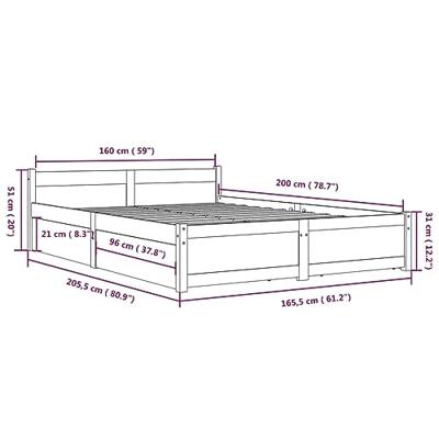 Bedframe met lades 160x200 cm