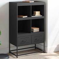 Hoge kast 68x39x111,5 cm staal zwart - thumbnail