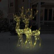 VidaXL Kerstversieringen rendier 2 st 128 cm acryl warmwit VidaXL Kerstversieringen rendier 2 st 128 cm acryl warmwit