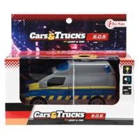 Toi-Toys Cars & trucks frictie politiebusje (de) met licht en geluid - thumbnail