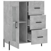 Dressoir 69,5x34x90 cm bewerkt hout betongrijs - thumbnail