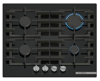 Gaskookplaat - BOSCH Serie 6 - 4 branders - 52 x 59 x 4,5 cm - PPP6A6I40 - Zwart