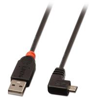 Kabel USB 2.0a naar Micro USB B LINDY 31975 50 cm Zwart - thumbnail