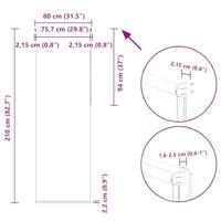 Rolgordijn verduisterend 80x210cm stofbreedte 75,7 cm wit - thumbnail