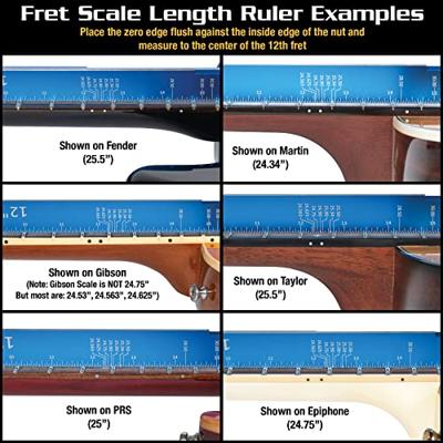 MusicNomad MN820 Tri-Beam 3 &apos;n 1 Straightedge & Scale Length Ruler voor elektrische en akoestische gitaar - thumbnail