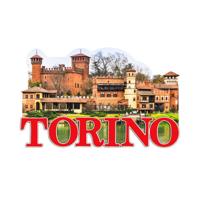 Torino Borgo Medievale 3D Zee & Strand Souvenir Magneet - thumbnail