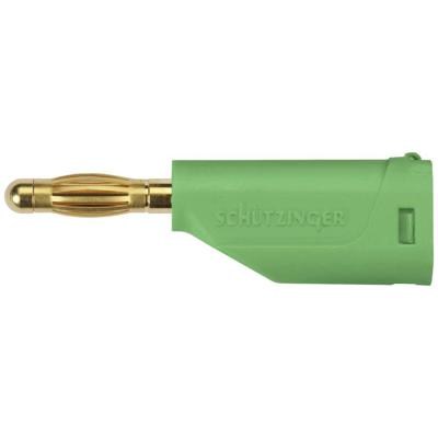Schützinger Veerkorfstekker Stift-Ø: 4 mm Groen 1 stuk(s)