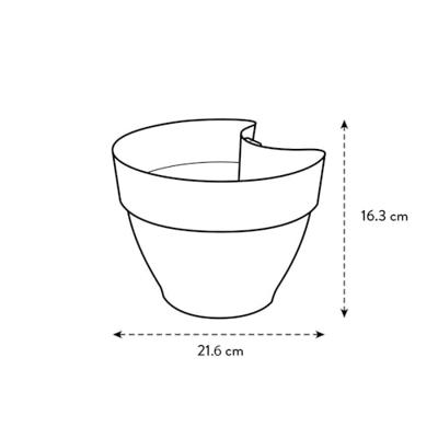 Elho Vibia campana Regenpijpbakje 22cm Antraciet - thumbnail