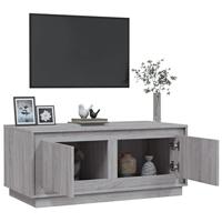 Salontafel 102x50x44 cm bewerkt hout grijs sonoma eikenkleurig - thumbnail