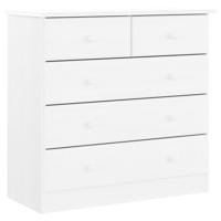 Ladekast ALTA 77x35x73 cm massief grenenhout wit - thumbnail