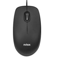 Muis Nilox MOUSB1003 Zwart 1600 dpi - thumbnail