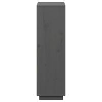 Hoge kast 110,5x35x117 cm massief grenenhout grijs - thumbnail