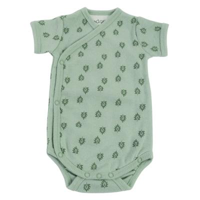 Lodger overslagromper korte mouw Nomad Rib Silt Green-80