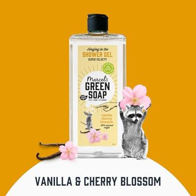 Marcel&apos;s Green Soap Shower gel - vanille & kersenbloesem - 300ml - thumbnail