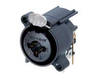 Neutrik NCJ6FA-H XLR-connector Flensbus, contacten haaks Aantal polen: 3 Zwart 1 stuk(s) - thumbnail