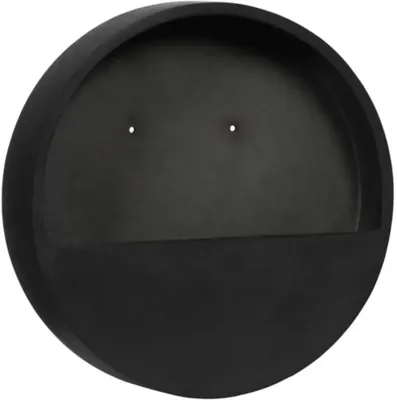 Wand bloempot Natural Wally 50x7 cm zwart