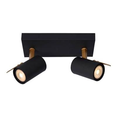 Lucide GRONY - Plafondspot - LED Dim to warm - GU10 - 2x5W 2200K/3000K - Zwart Lucide GRONY - Plafondspot - LED Dim to warm - GU10 - 2x5W 2200K/3000K - Zwart