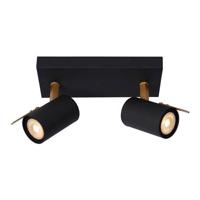Lucide GRONY - Plafondspot - LED Dim to warm - GU10 - 2x5W 2200K/3000K - Zwart - thumbnail