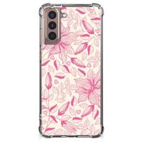 Samsung Galaxy S21 Plus Case Pink Flowers - thumbnail