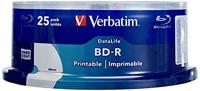 Verbatim BD-R SL Datalife 25 GB - Blu-Ray-Disk - 6 x brandsnelheid - groot bedrukbaar - Hardcoat Scratch Guard - Spindel - 25 stuks - thumbnail