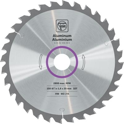 Fein Cirkelzaagblad voor Aluminium & Non-ferro | Premium | Ø 150mm Asgat 20mm 32T - 63502306000