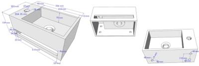 Fontein Wiesbaden Solid | 36x21x16 cm | Solid Surface | Links montage | 1 kraangat | Rechthoek | Wit mat Fontein Wiesbaden Solid | 36x21x16 cm | Solid Surface | Links montage | 1 kraangat | Rechthoek | Wit mat