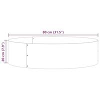 VidaXL Plantenring 5 pcs bruin 80 x 80 x 20 cm cortenstaal - thumbnail