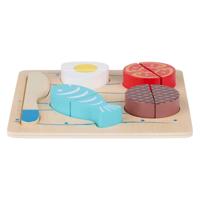 Houten Snijpuzzel Vlees & Vis - 9dlg. - thumbnail