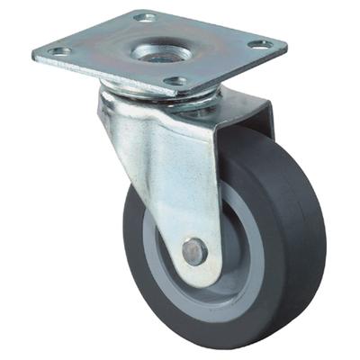 BS Rollen Zwenkwiel | wiel-d. 30 mm draagvermogen 20 kg | met schroefplaat | rubber grijs | 1 stuk - F26.030 F26.030