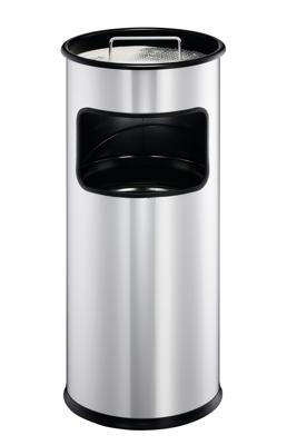 Durable Combi-asbak | d.260xH620mm zilver | staalplaat | 1 stuk - 333023 333023 - thumbnail