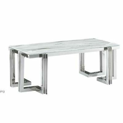 Eettafel DKD Home Decor Kristal Zilverkleurig Staal 180 x 90 x 76 cm Wit