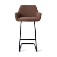 Jesper Home Barkruk 'Hiroo' Arch Black, kleur Rustic Rye (zithoogte 76cm) - thumbnail