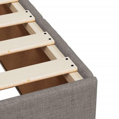Bedframe zonder matras stof taupe 200x200 cm
