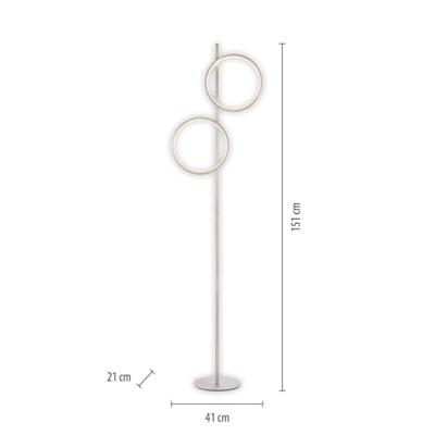 Just Light MINI RITUS 15396-21 Staande LED-lamp LED LED vast ingebouwd 21 W Zilver