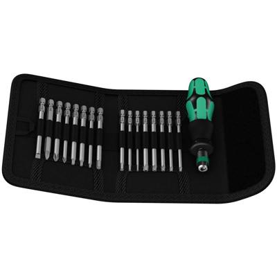 Wera Kraftform Kompakt 60 05051042001 Bitset 17-delig Plat, Kruiskop Phillips, Kruiskop Pozidriv, Torx BO, Binnen-vierkant (Robertson), Inbus Wera Kraftform Kompakt 60 05051042001 Bitset 17-delig Plat, Kruiskop Phillips, Kruiskop Pozidriv, Torx BO, Binnen-vierkant (Robertson), Inbus