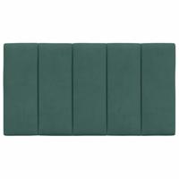 Hoofdbordkussen 80 cm fluweel donkergroen - thumbnail