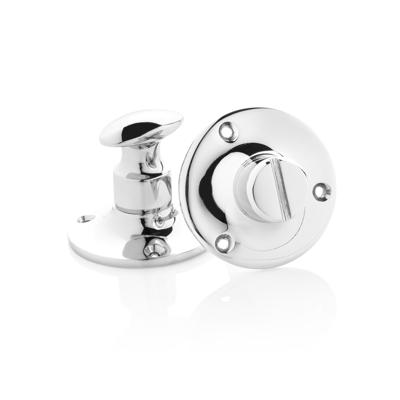 De Oude Deurklink WC Slot draaiknop rond rozet nikkel