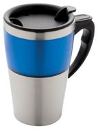 XD Design thermosbeker Highland 0,35 liter RVS/ABS blauw/zilver - thumbnail