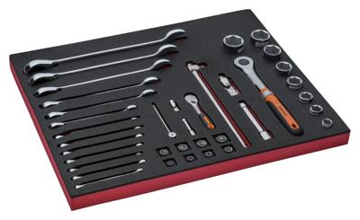 Bahco Foaminlay Fit&Go 3/3 met doppen en toebehoren 1/4" en 1/2" en sleutels - 38-delig - FF1A5004